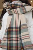 Mackenzie Plaid Blanket Scarf Stone /20=
